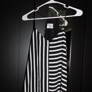 Black and White RacerBack Tank